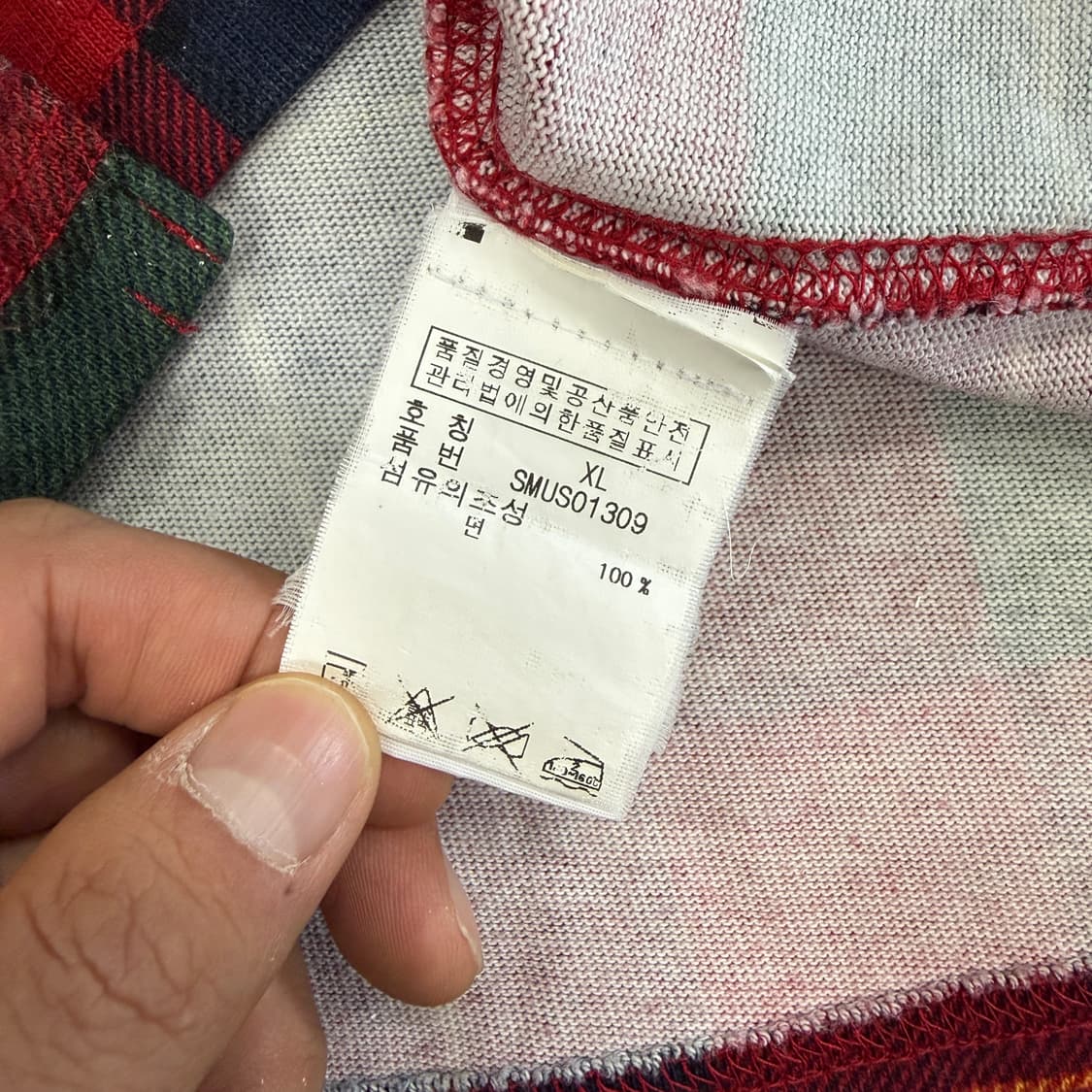 (XL)00s 폴로 랄프로렌 영국 타탄 체크 럭비티셔츠 상품이미지4