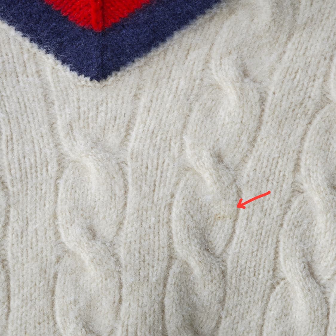 폴로 랄프로렌 캐시미어 100% 크리켓 니트 아이보리 M 상품이미지9