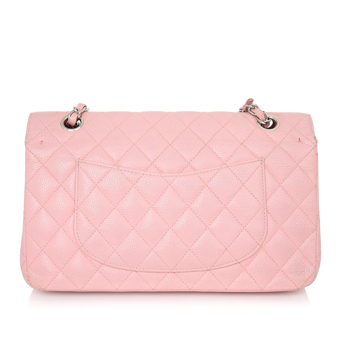 샤넬 클래식 캐비어 미듐 핑크 빈티지 체인 숄더백 A01112 상품이미지4