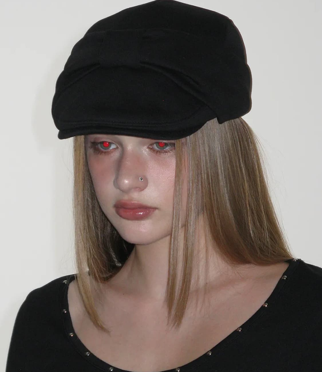 크랭크 리본 헌팅캡 상품이미지1