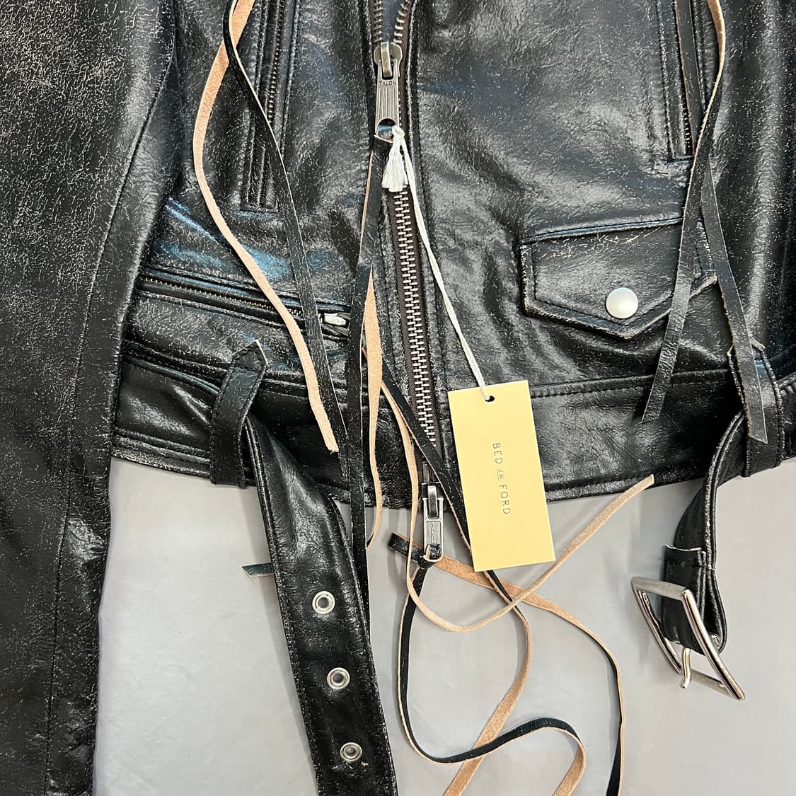 Bed j.w. FORD 홀스 레더 바이커 자켓 상품이미지3