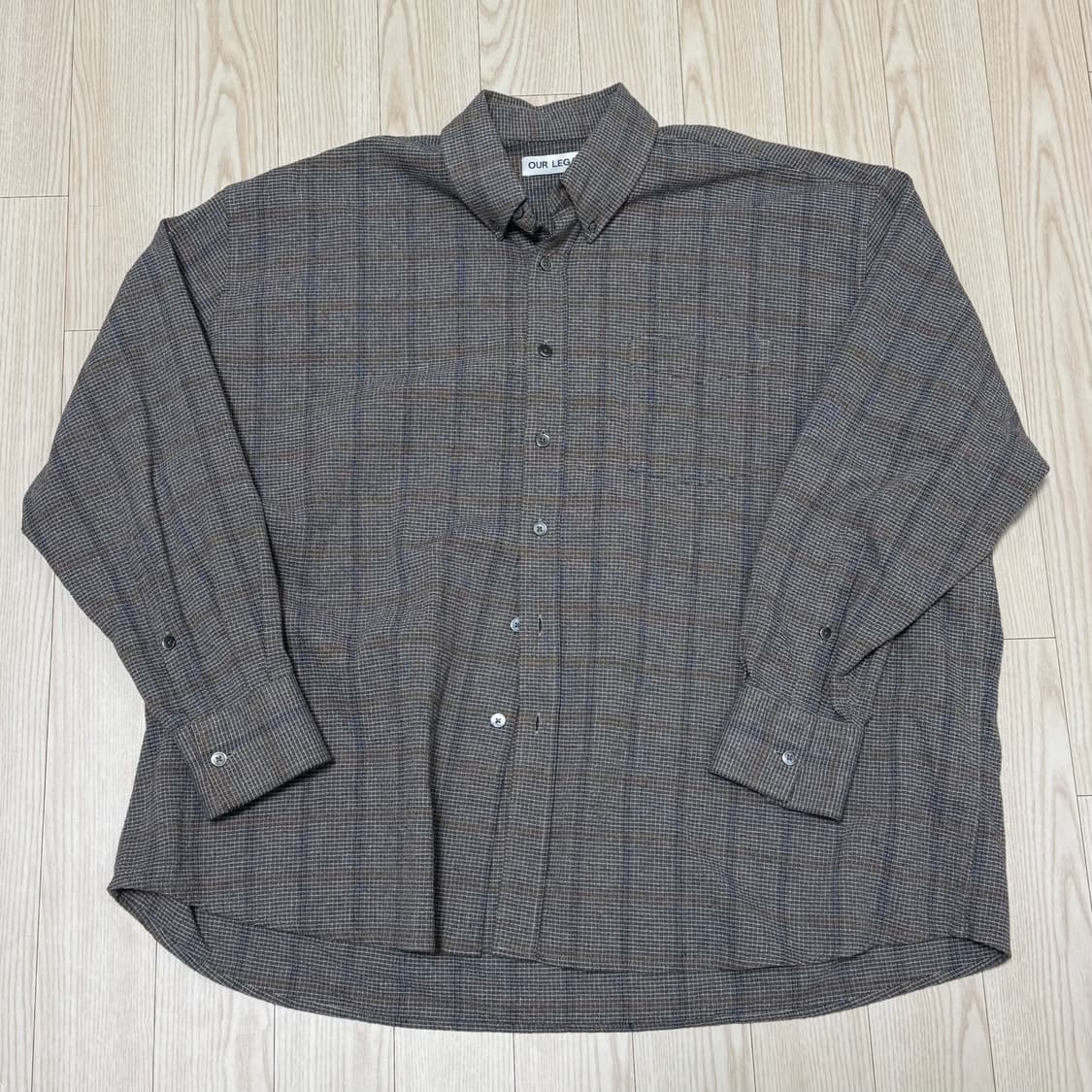 아워레가시 보로우드 BD 셔츠 아날로그 디소넌스 체크 / 48 사이즈  상품이미지1