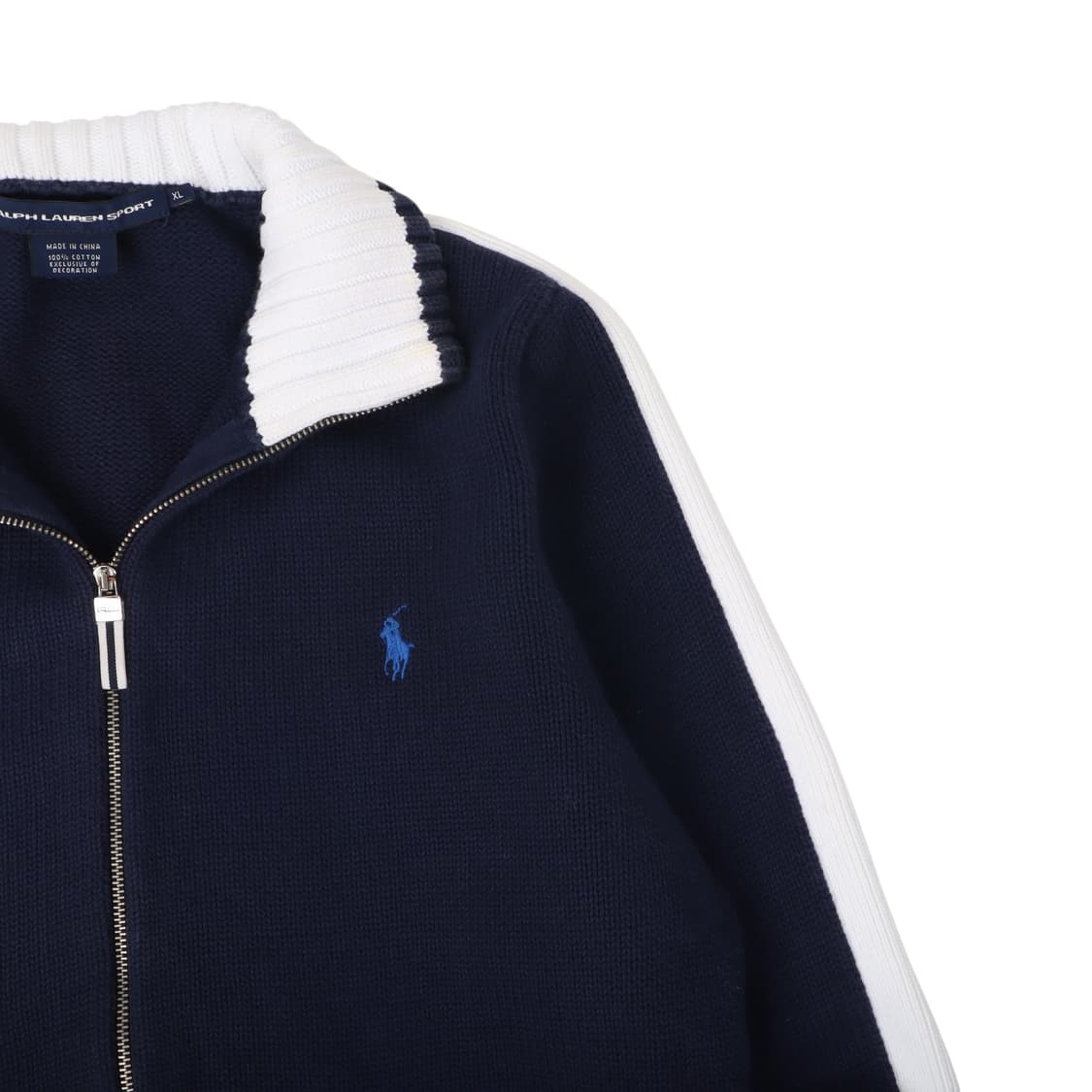 폴로 랄프로렌 네이비 화이트 니트집업 자켓 상품이미지3