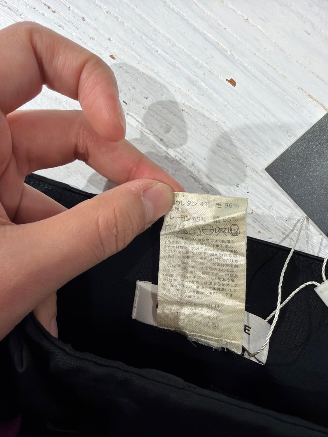 셀린느 블랙 버튼 울 스트레이트 팬츠 상품이미지8