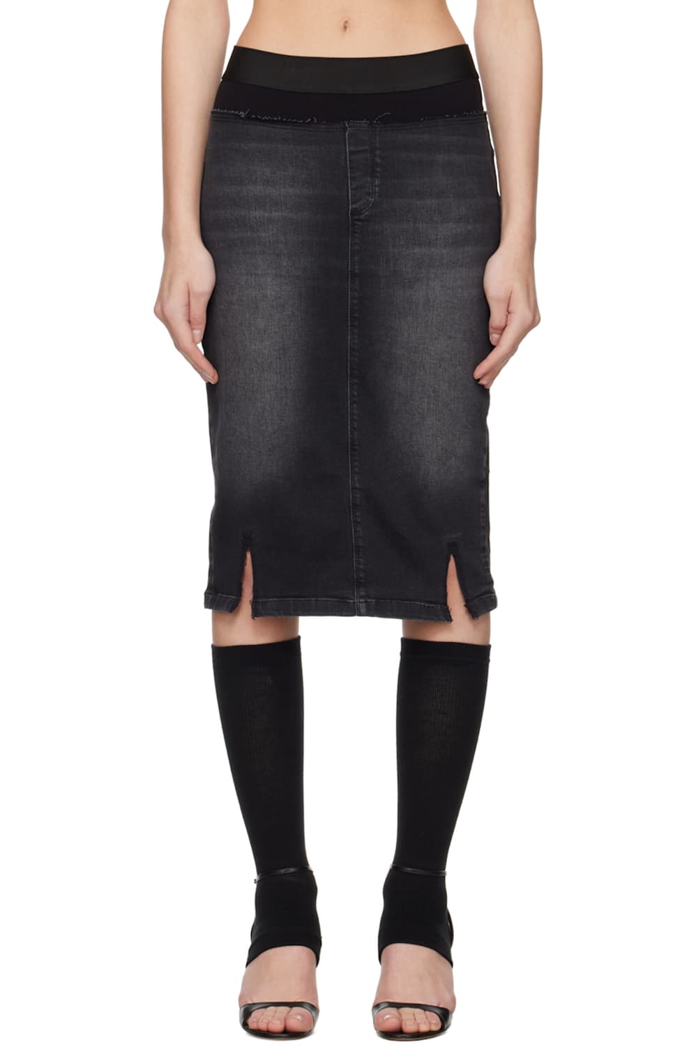 [S/M]프로토타입스 25fw 웨이스트 밴드 펜슬 데님 스커트 상품이미지3