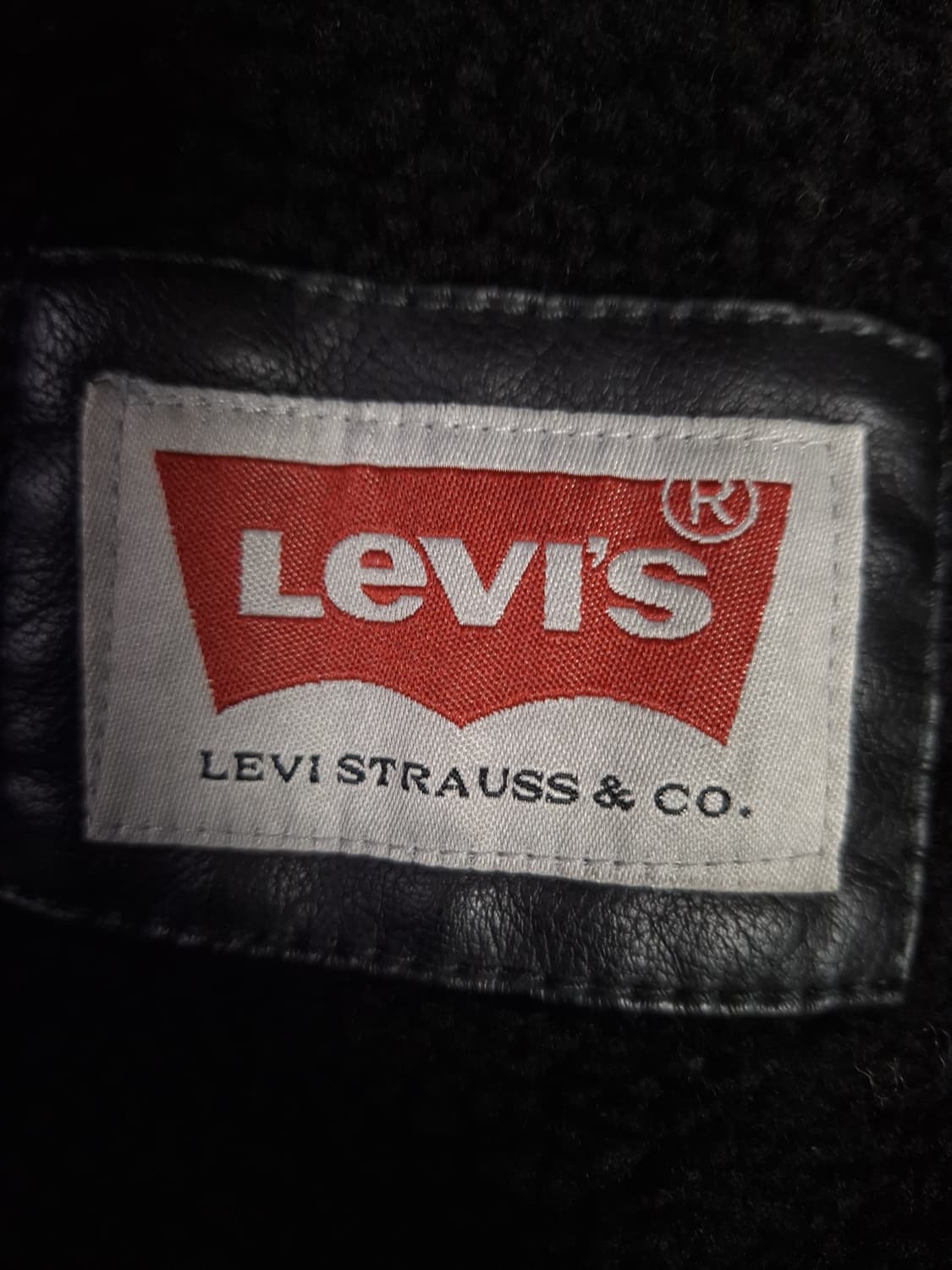 오리지날 리바이스 블랙 합성피혁 쉐르파 트러커자켓 상품이미지2