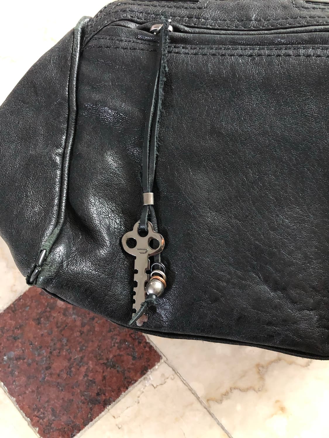 [직수입] 빈티지 diesel 레더 토트 백 블랙 상품이미지4