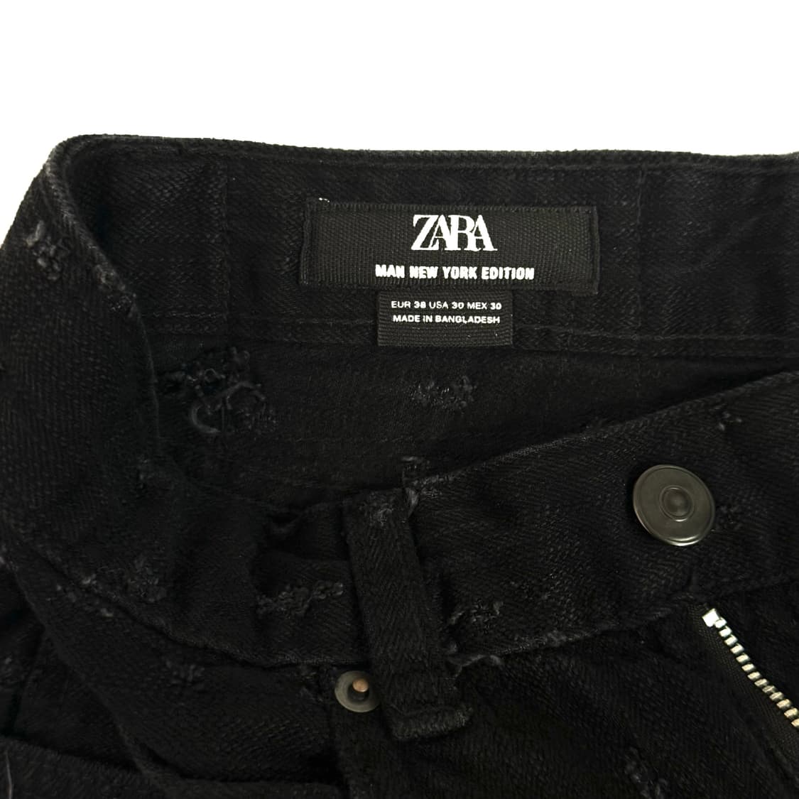 Zara 뉴욕에디션 데미지진 흑청 상품이미지6