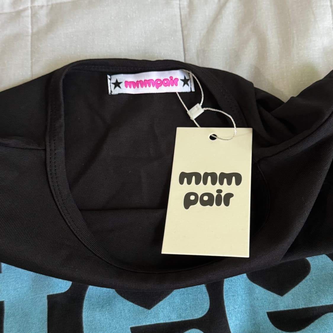 미니멀 페어 반팔 크롭티 heart tee black 상품이미지4