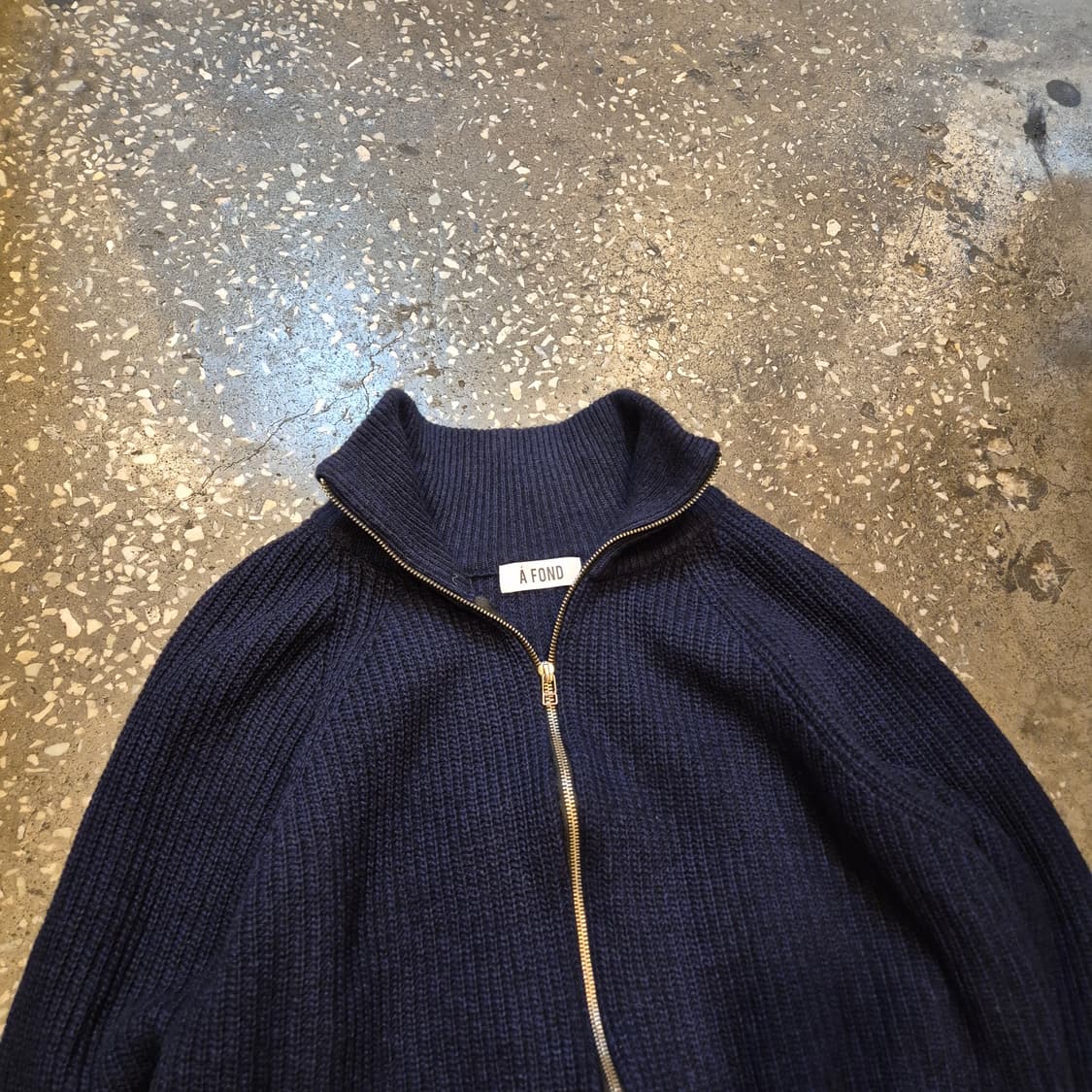 (여성-FREE) 네이비 집업니트 상품이미지5