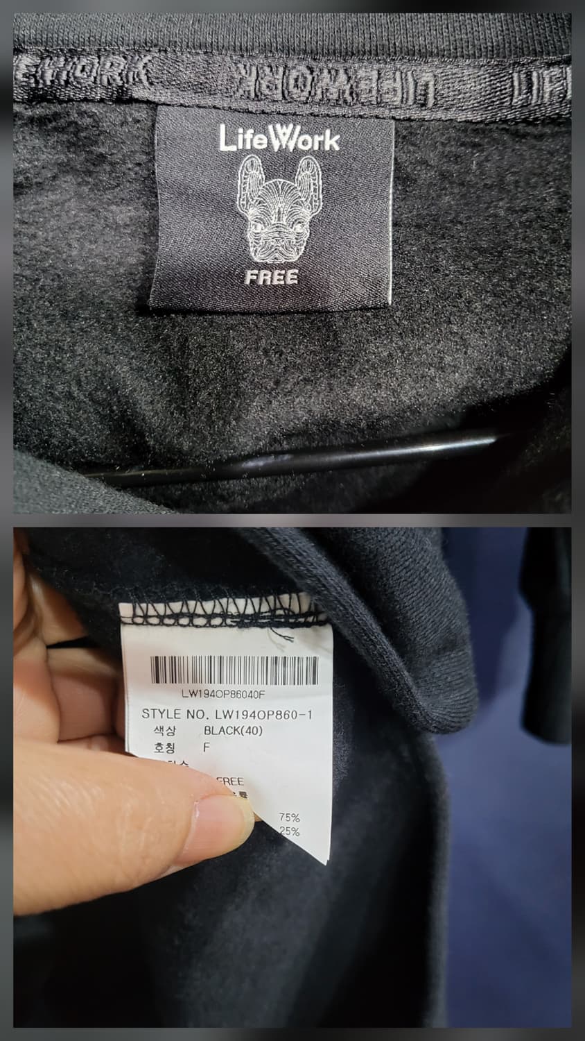 라이프워크 후드 기모 롱 원피스 상품이미지9