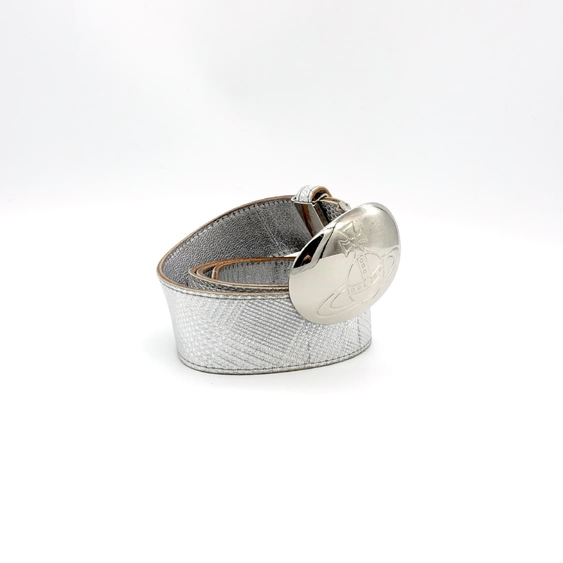 VivienneWestwood 비비안웨스트우드 ORB 버클 메탈 레더벨트 상품이미지4