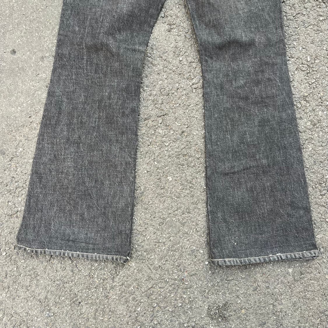 00‘s 헬무트랭 본인기 블랙 워시드 부츠컷 진 상품이미지7