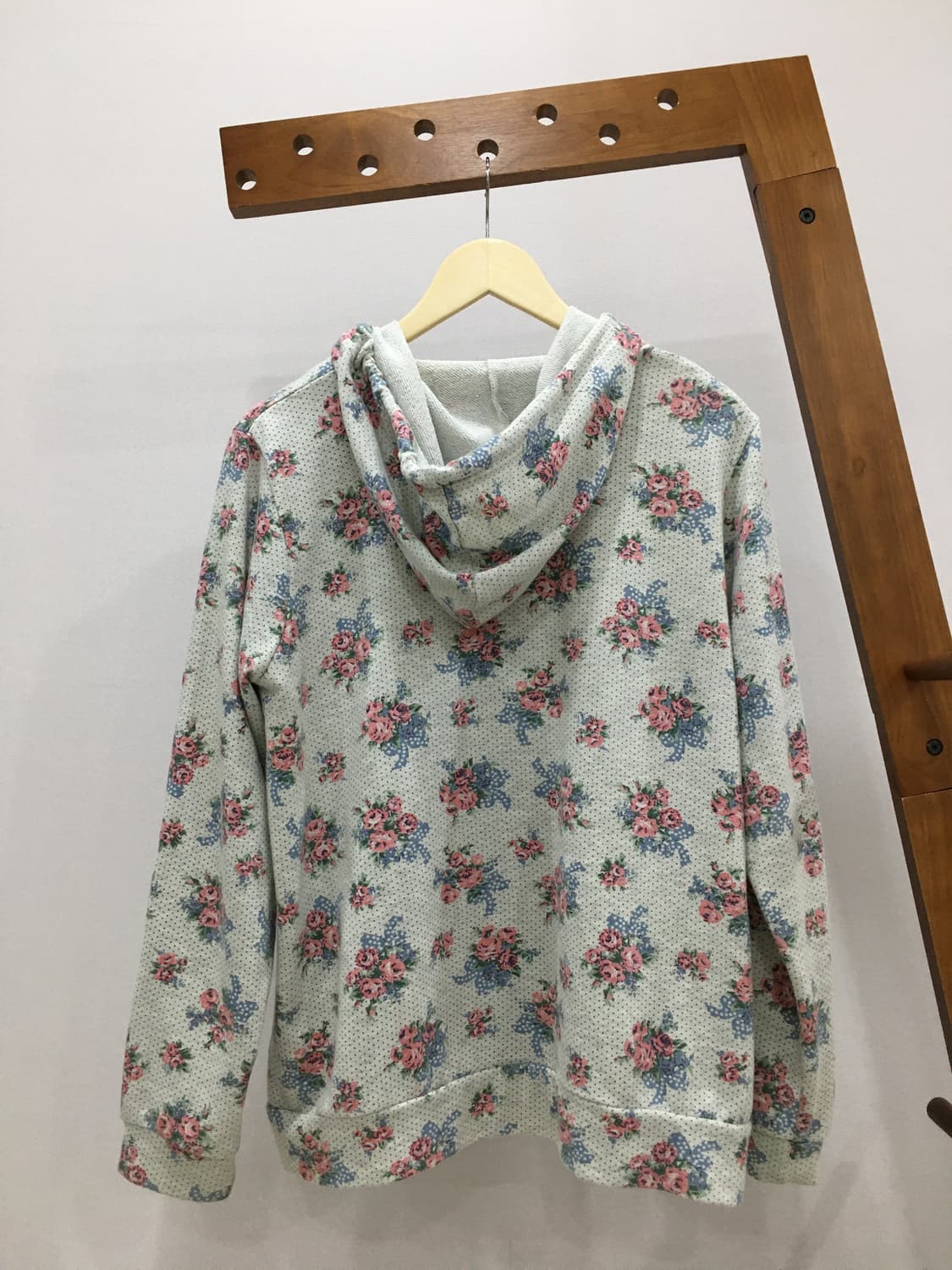 일본빈티지 플라워패턴 후드집업 상품이미지2