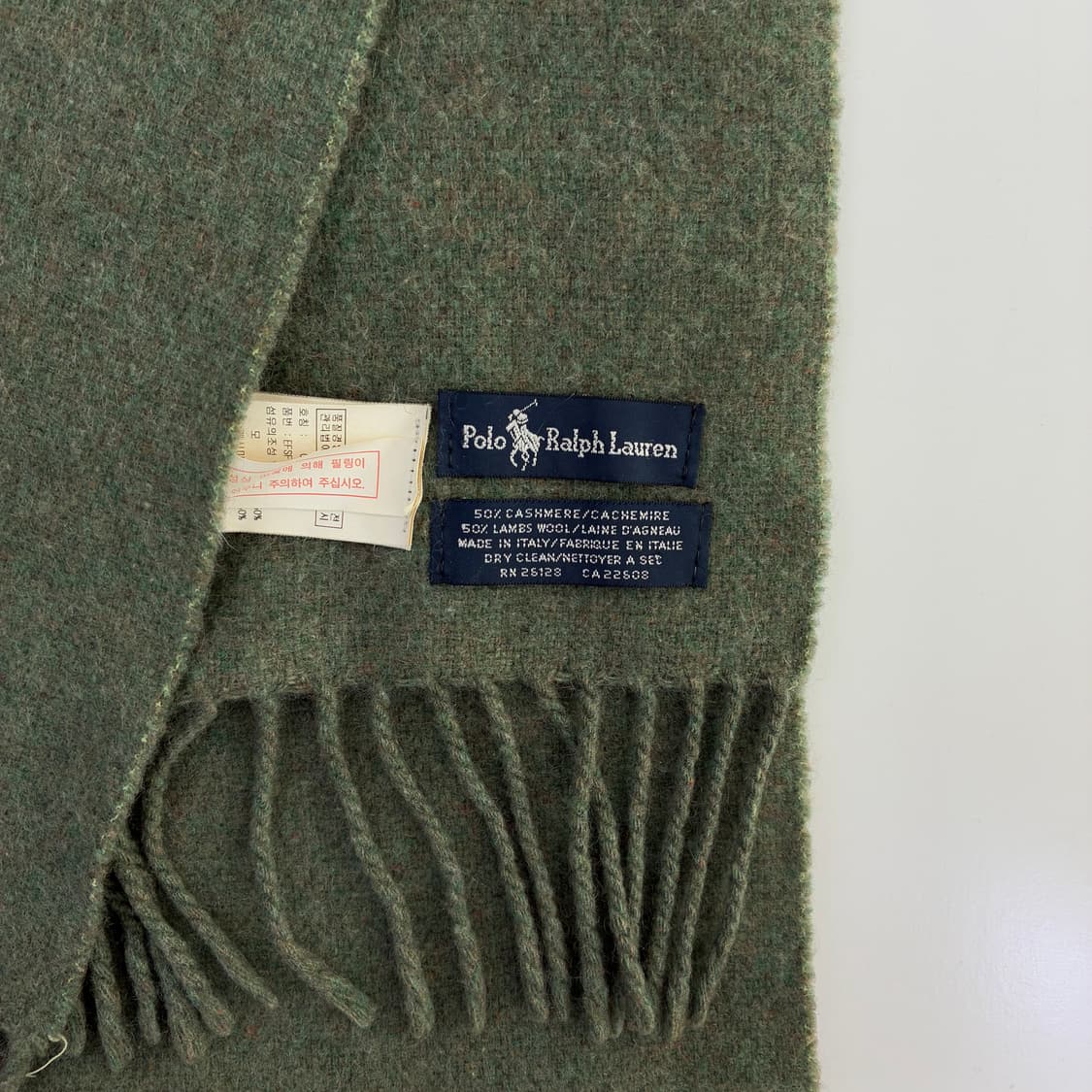 Polo 폴로랄프로렌 올리브 캐시미어 머플러 상품이미지3