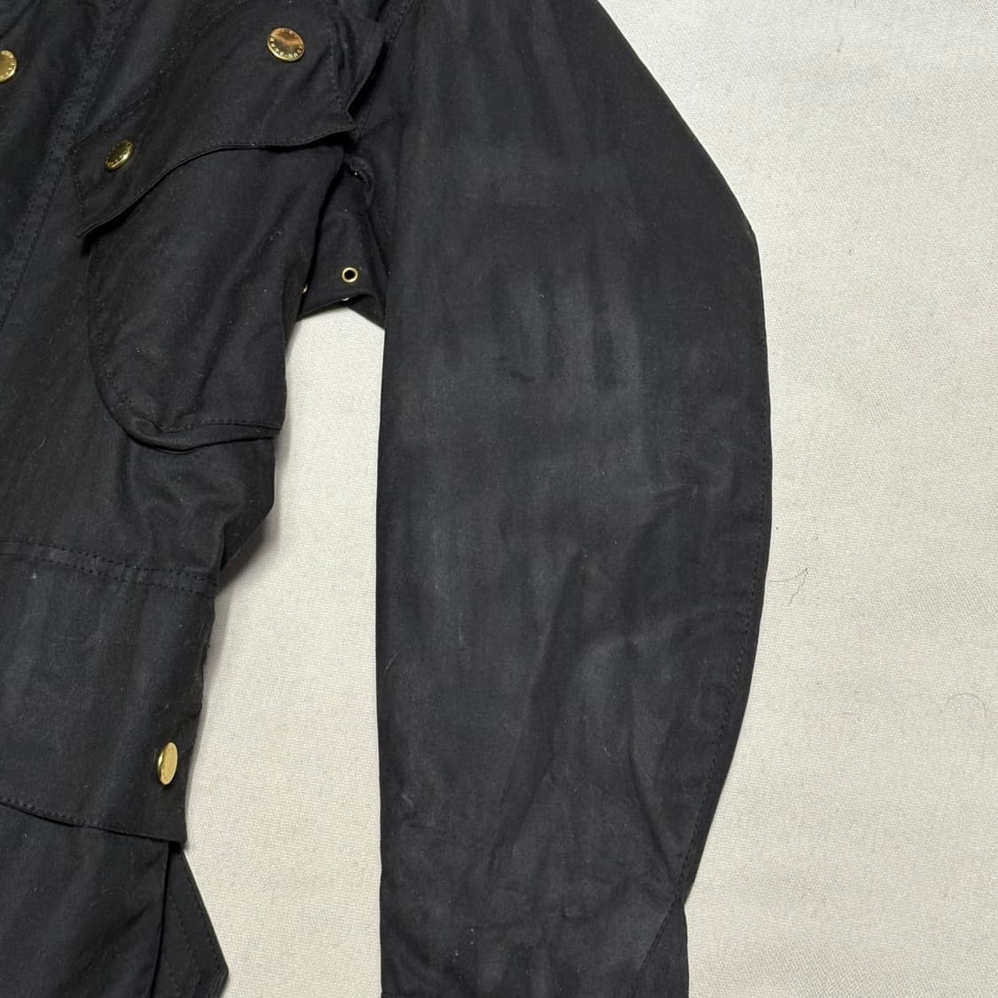 32 새상품 바버 인터내셔널 벨트 왁스 자켓 상품이미지7