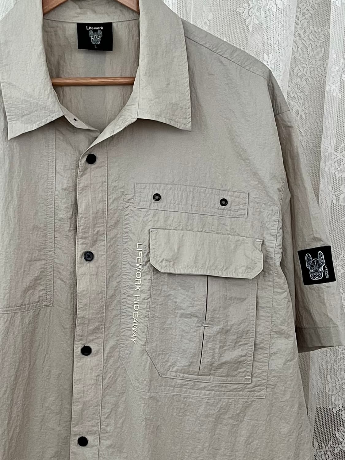 L) 라이프워크 나일론 포켓 셔츠 스톤 상품이미지3