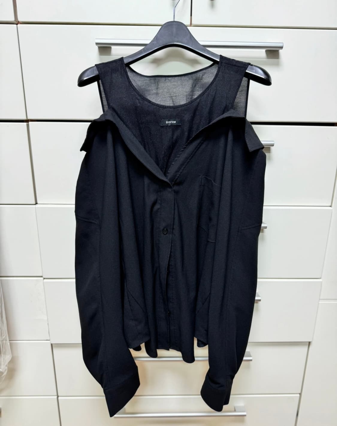 시스템 오프숄더 블라우스(정가33.5) 상품이미지2