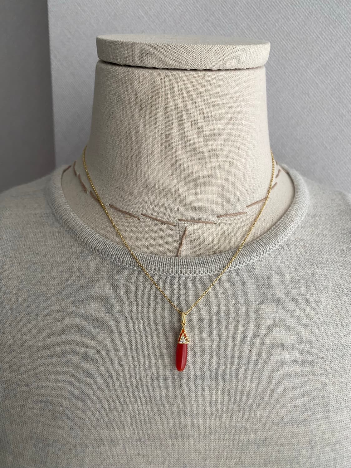 천연 산호 펜던트 실버 목걸이(925) 상품이미지9