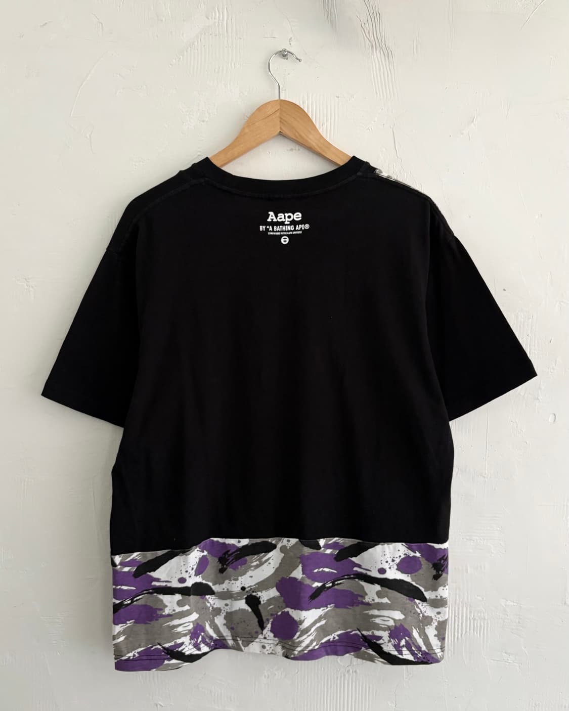 AAPE by A BATHING APE 에이프 프린팅 블랙컬러 티셔츠 상품이미지6