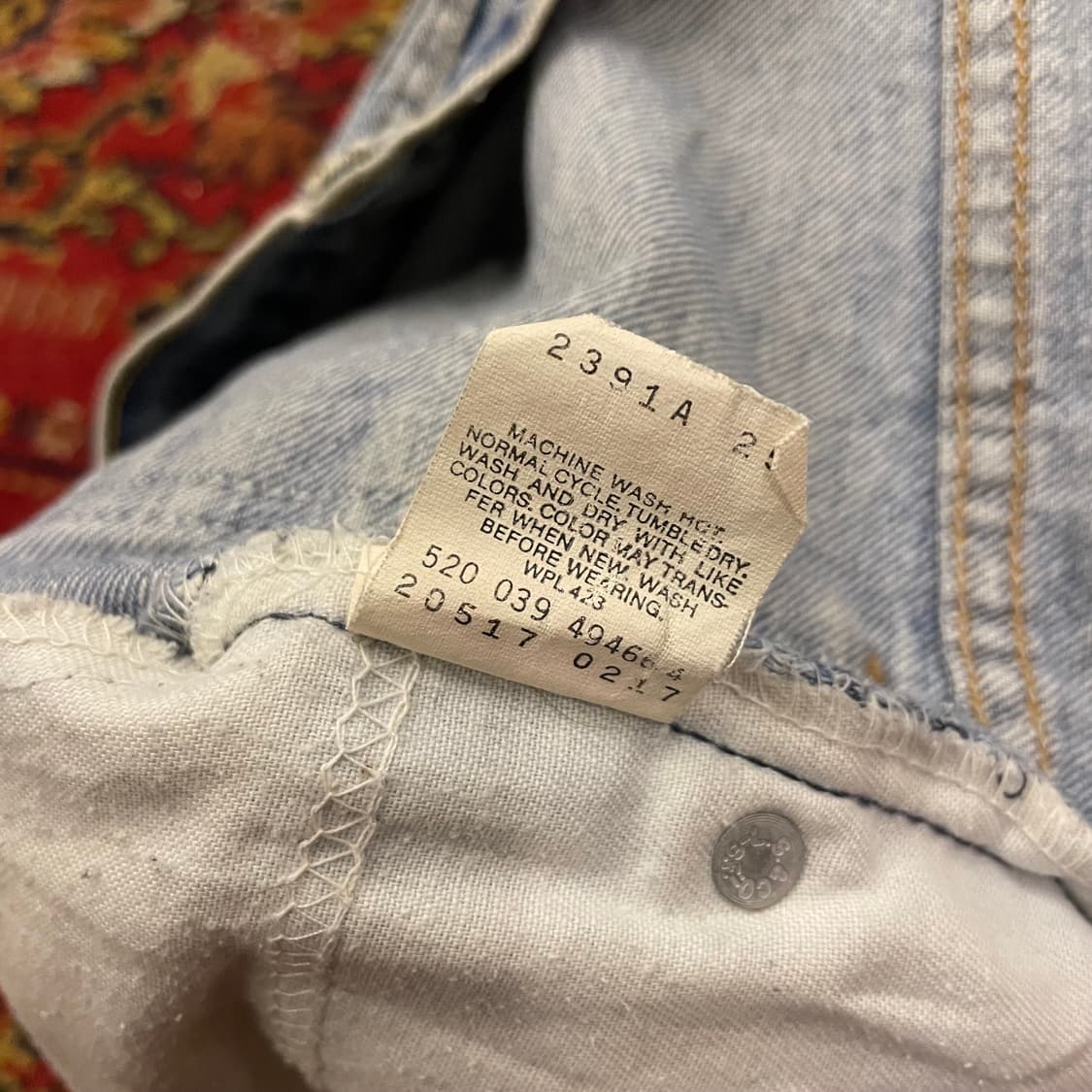 90s USA 빈티지 리바이스 517 오렌지탭 데님팬츠 상품이미지8