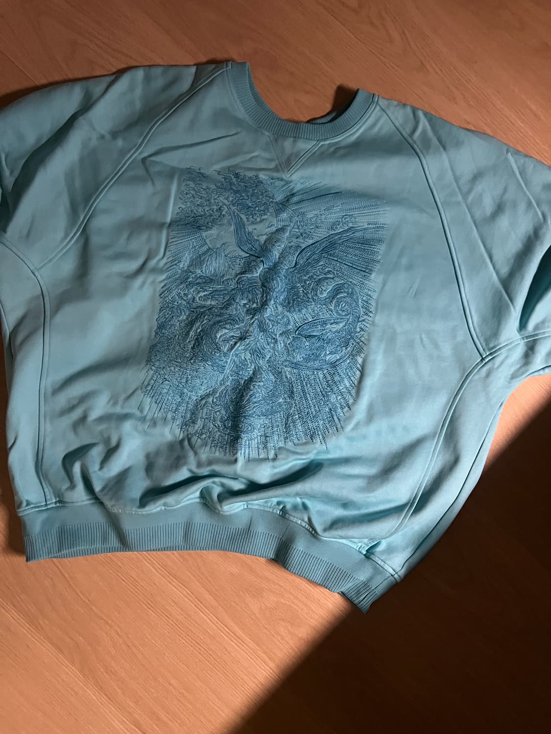 송지오 자수 스웻셔츠 민트 110 상품이미지1