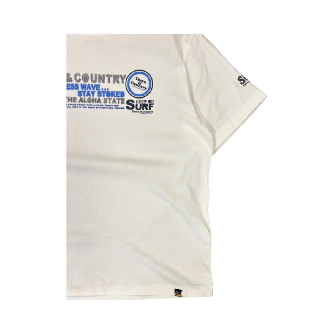 L) 타운앤컨트리 화이트 프린팅 반팔 티셔츠 T-109 상품이미지2