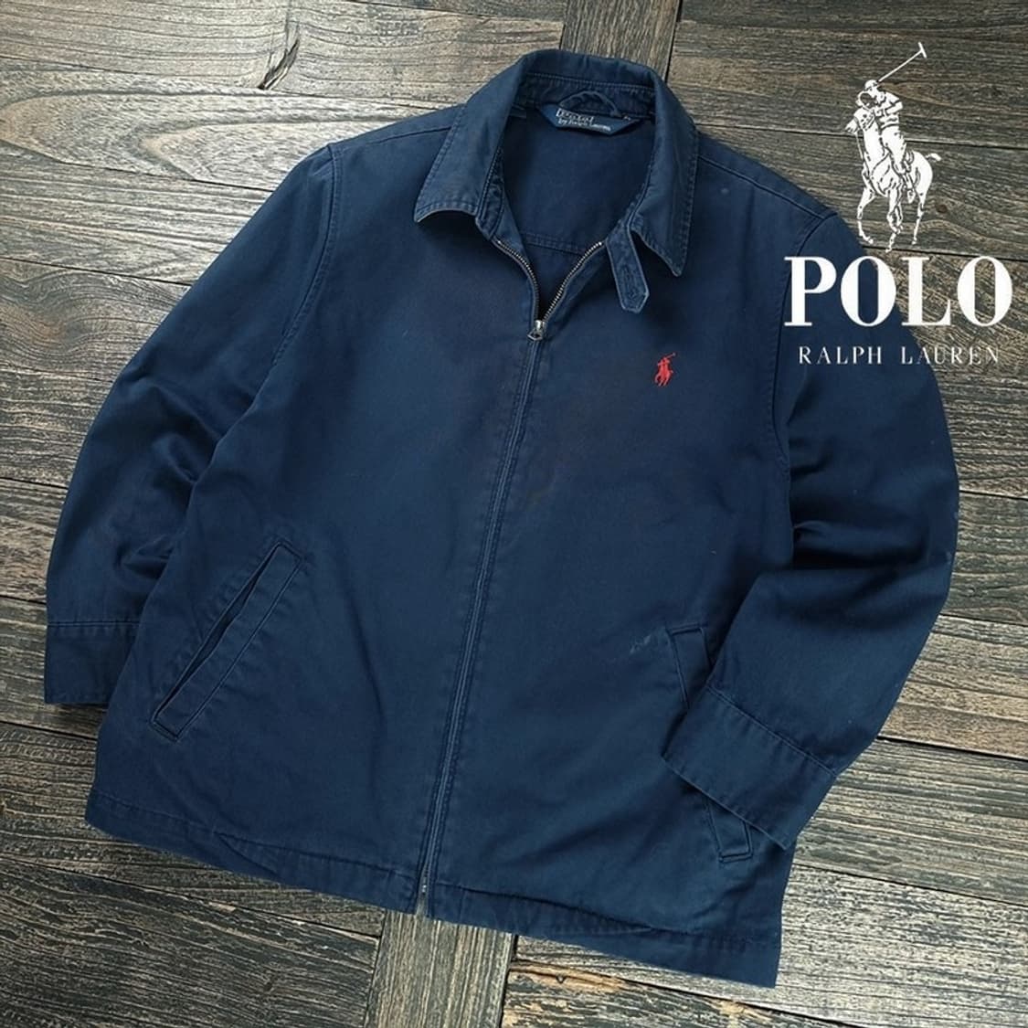 [폴로 랄프로렌] 포니 로고 자수 스윙탑 블루종 자켓 네이비 M20161 상품이미지1