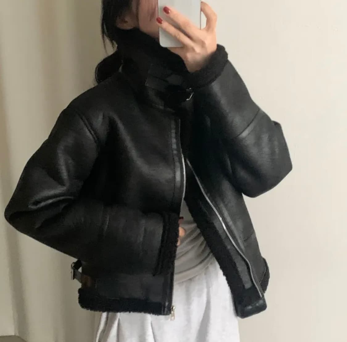 양털 무스탕 숏자켓 상품이미지1