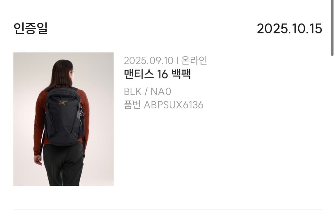 아크테릭스 맨티스 16 백팩 상품이미지9