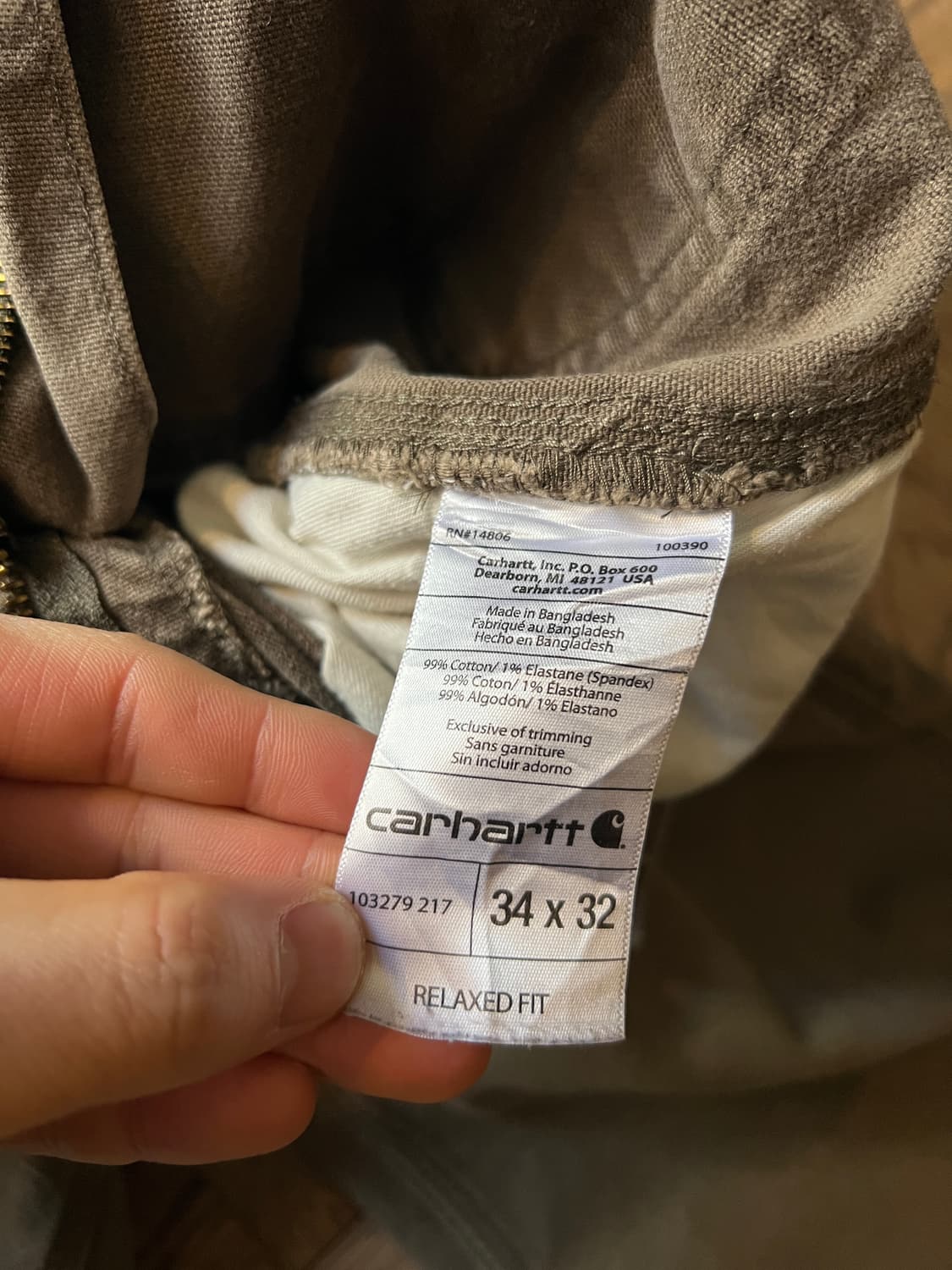 [34]칼하트 USA 빈티지 워싱 다크브라운 싱글니 카펜터 워크 팬츠 상품이미지9
