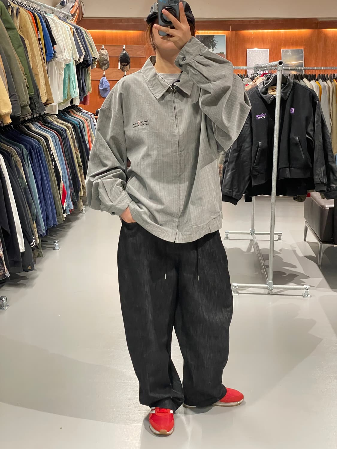 CHAPS 체크 블루종 자켓 상품이미지3
