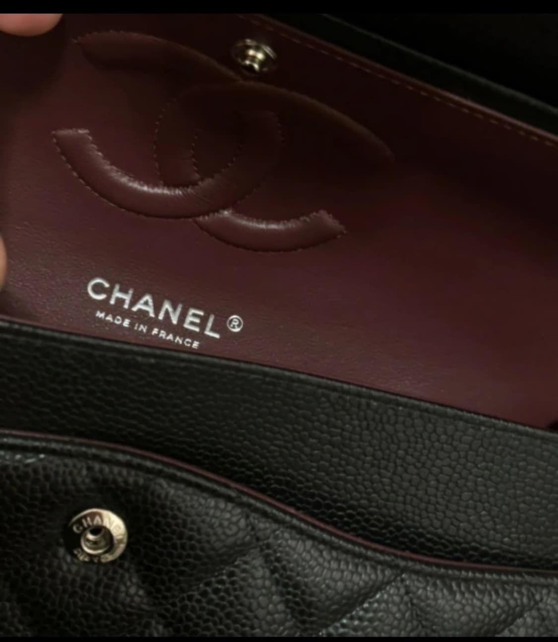 샤넬클래식 캐비어스킨미듐은장 상품이미지3