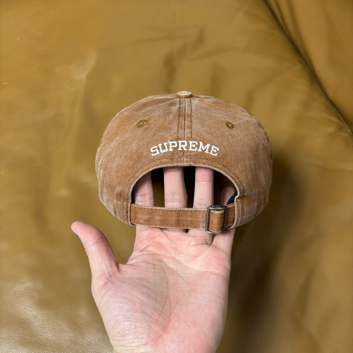 슈프림 S로고 6패널 볼캡 모자 피그먼트 탄 상품이미지7