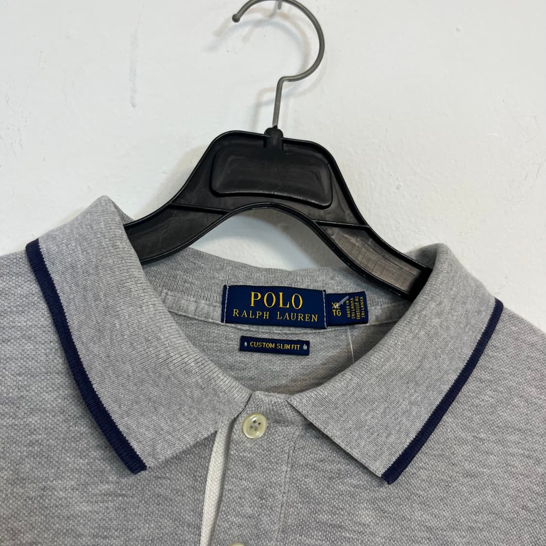 Polo grey big pony chiefkeef  collar Tee 상품이미지6