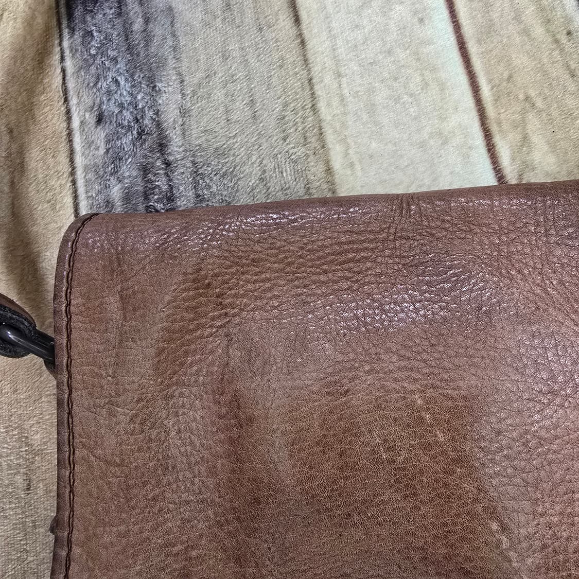 Made in Japan Vintage 카우레더 크로스백 상품이미지4