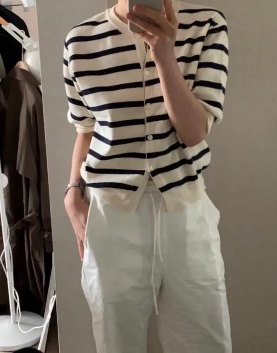 커넥팅더닷 스트라이프 가디건 상품이미지1