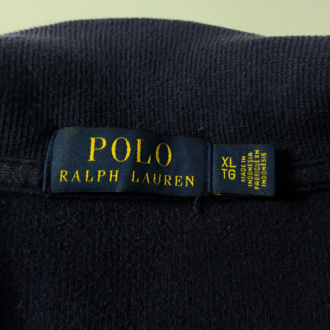 Polo  폴로 랄프로렌 자수 코튼 네이비 반집업 니트  상품이미지4