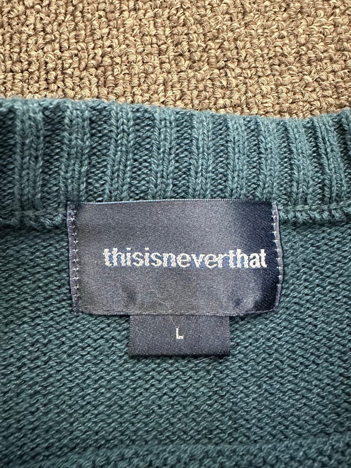 L)디스이즈네버댓 T-Logo Crewnack 슬레이트 블루 스웨터 상품이미지5