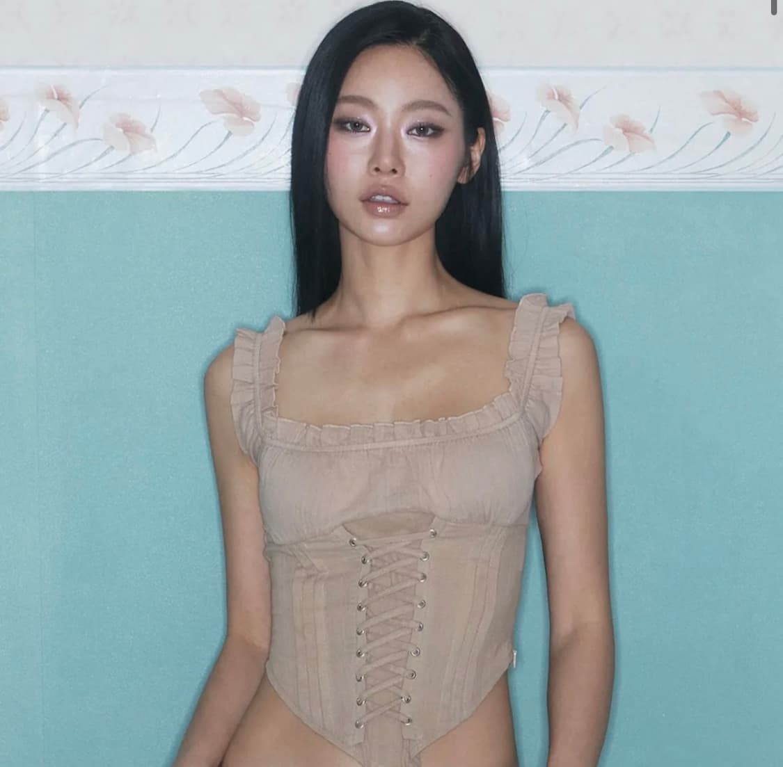 플리즈노팔로우 Della Corset Shirt Top 델라 코르셋탑 상품이미지1