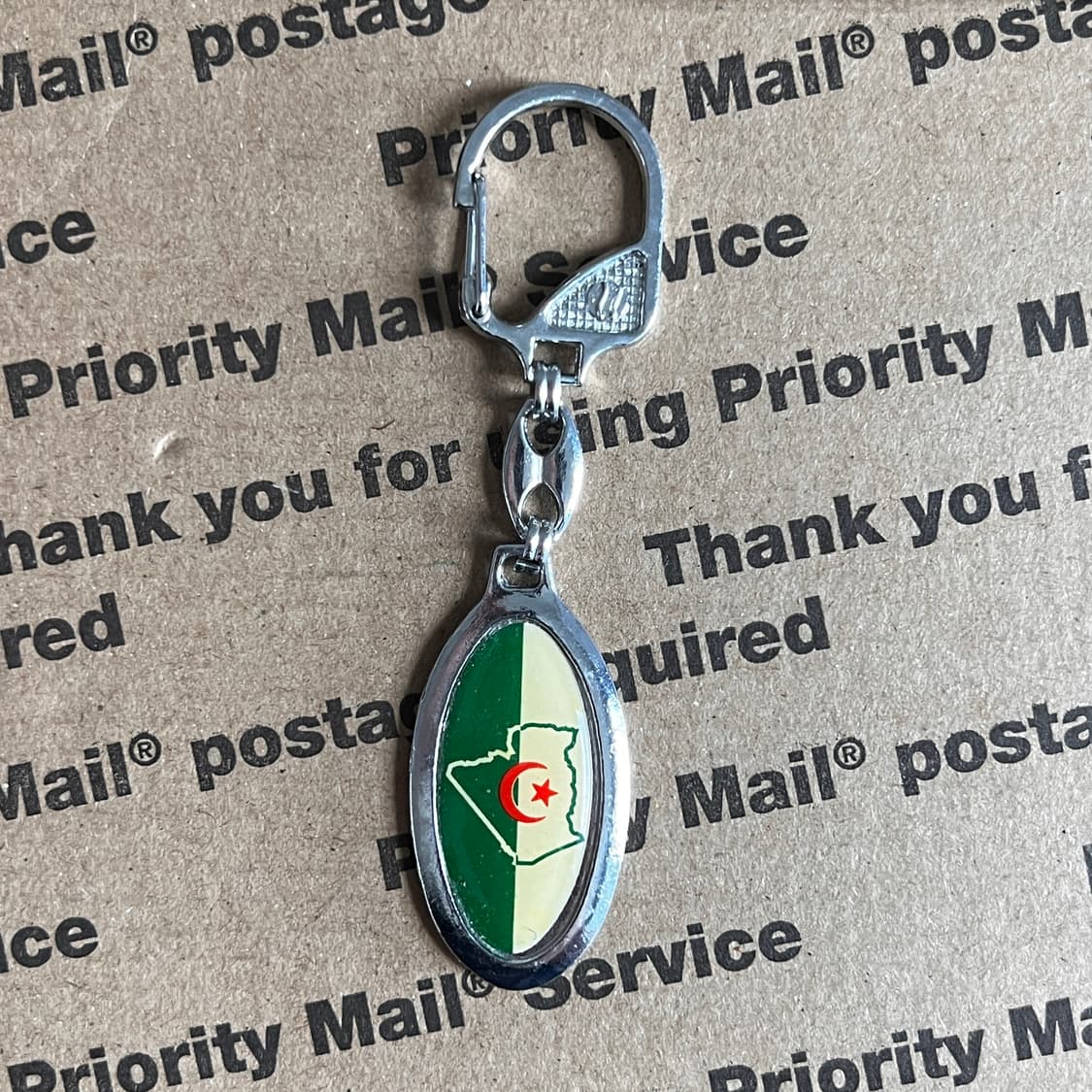 90s vtg Algeria Flag Keyring 상품이미지2