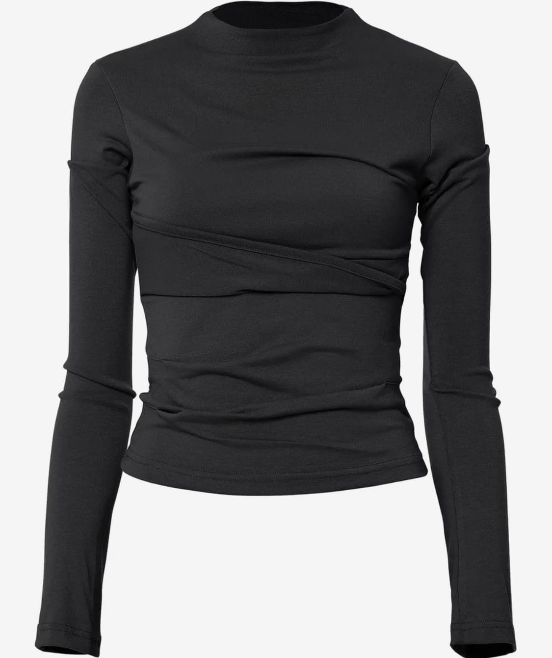플레어업 목넥 Asymmetrical Draped Mock Neck 상품이미지1