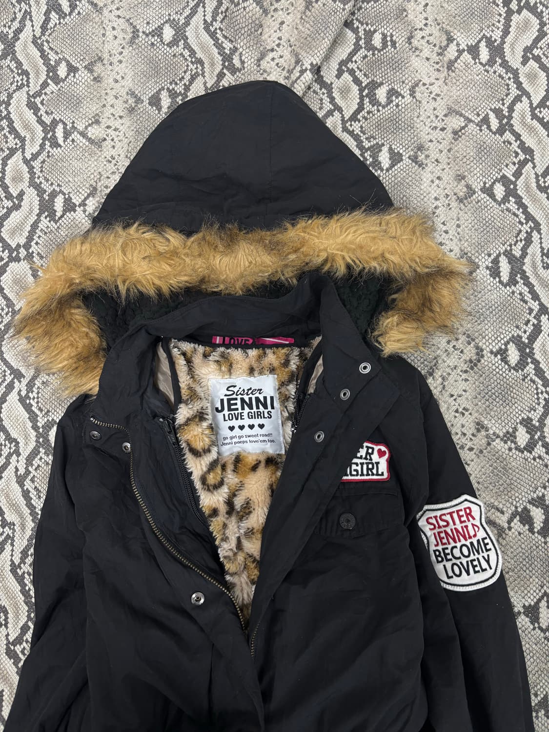 Rabbit Fur Black Wide Cuff Jacket 상품이미지6