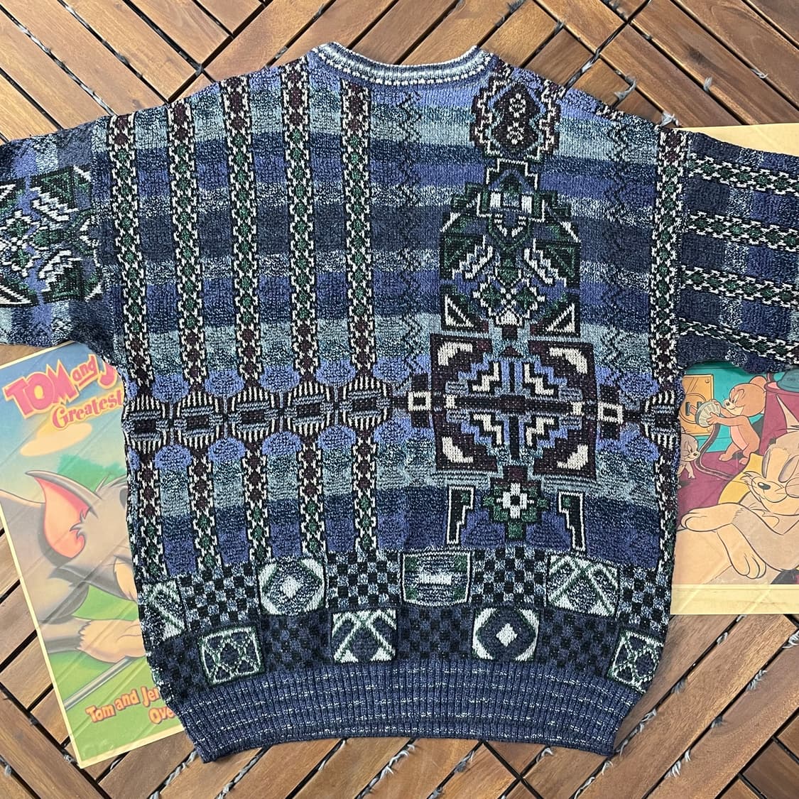 [L]80’s 이태리 울 혼방 패턴 스웨터 상품이미지9