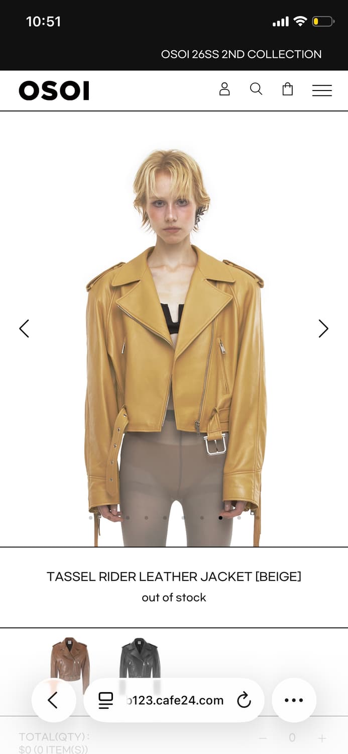 Osoi RIDER LEATHER JACKET구해요 상품이미지1