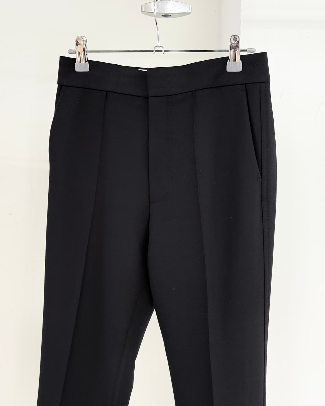 핼무트 랭 블랙 울 블렌드 롤업 트라우저 상품이미지2