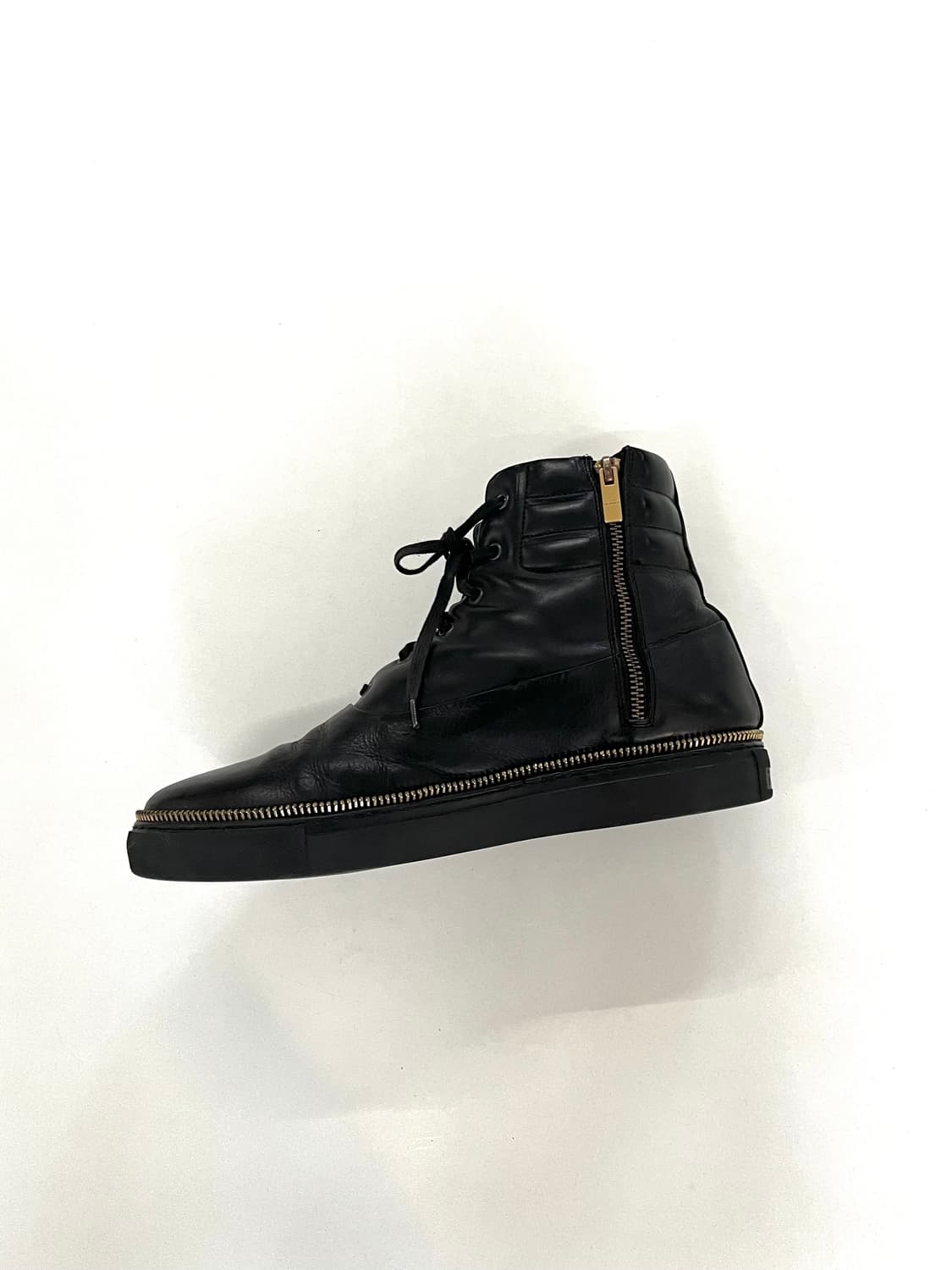 알렉산더 맥퀸 지퍼 레더 하이탑 스니커즈 상품이미지4