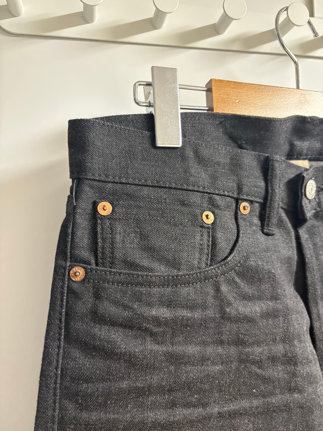 [30X30] RRL 슬림핏 셀비지 데님 블랙 상품이미지5