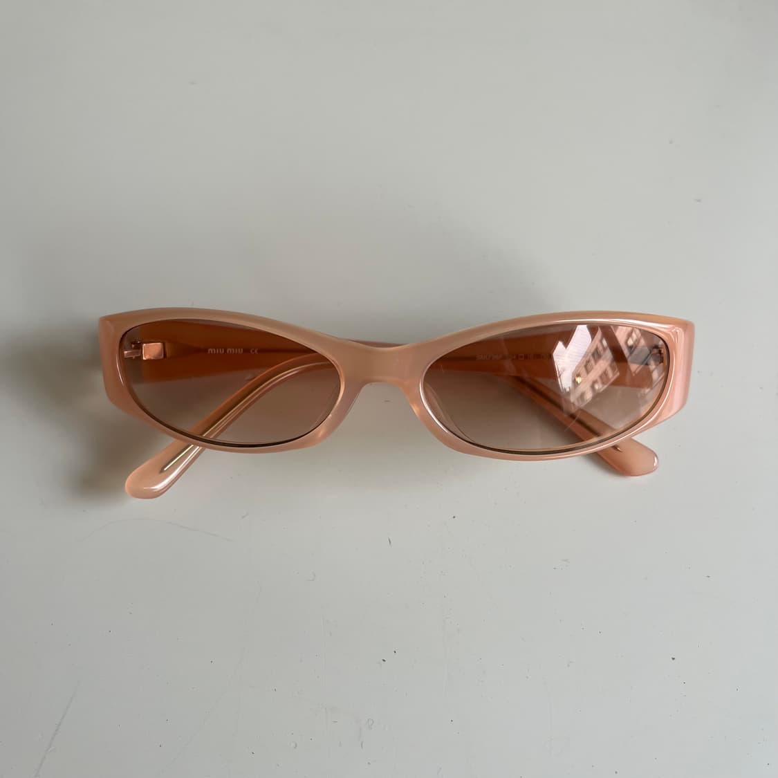 올드 미우미우 베이비 핑크 틴티드 로즈패턴 선글라스 상품이미지7