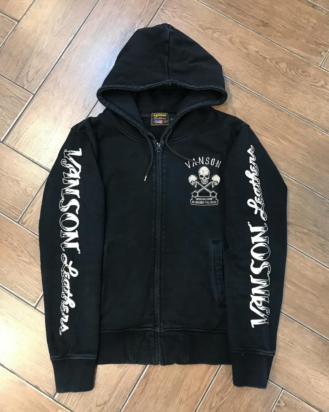 Vanson Embroidery Skull Hood Zip-Up 상품이미지6